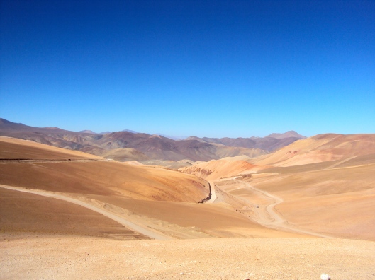 Emerging from Paso San Francisco into the Atacama Desert in Chile